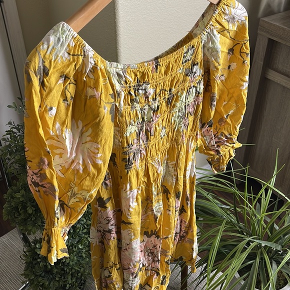 H&M Yellow Floral Dress Size XS - Picture 2 of 8